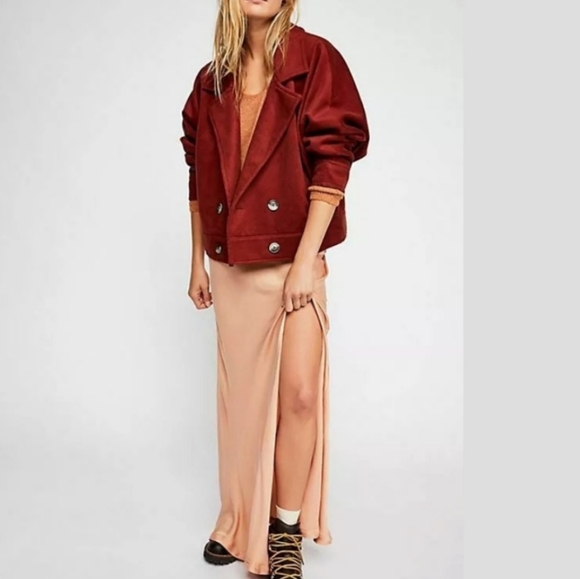 Free People Terra Cotta Dolman Coat - Picture 3 of 16